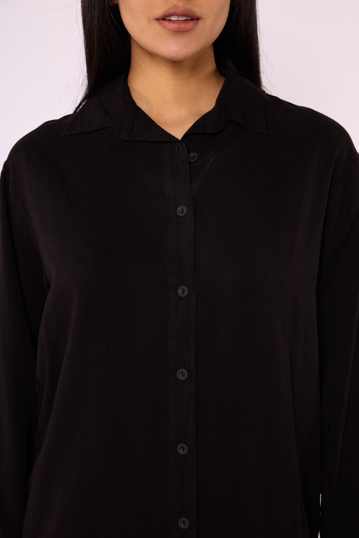 Tencel Kumaş Polo Yaka Tunik Gömlek