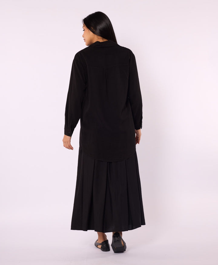 Tencel Kumaş Polo Yaka Tunik Gömlek