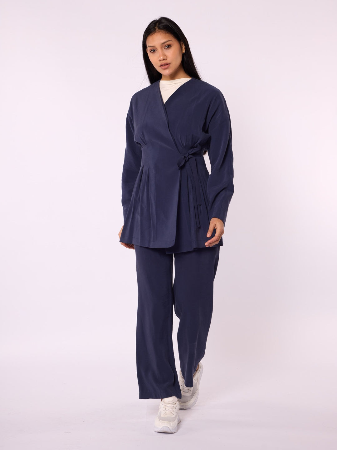 Kimono Ceketli Pantolonlu İkili Takım