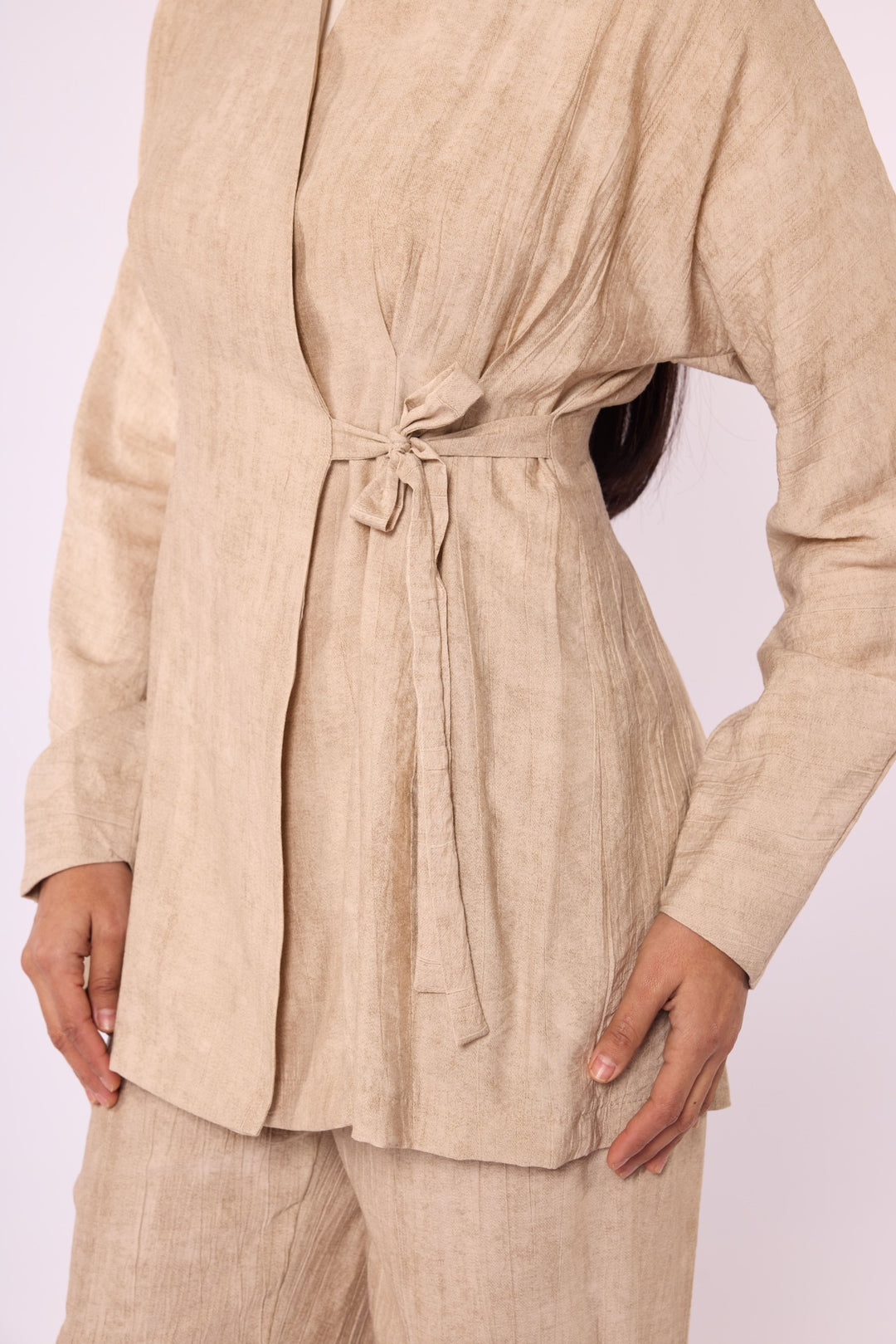 Kimono Ceketli Pantolonlu İkili Takım
