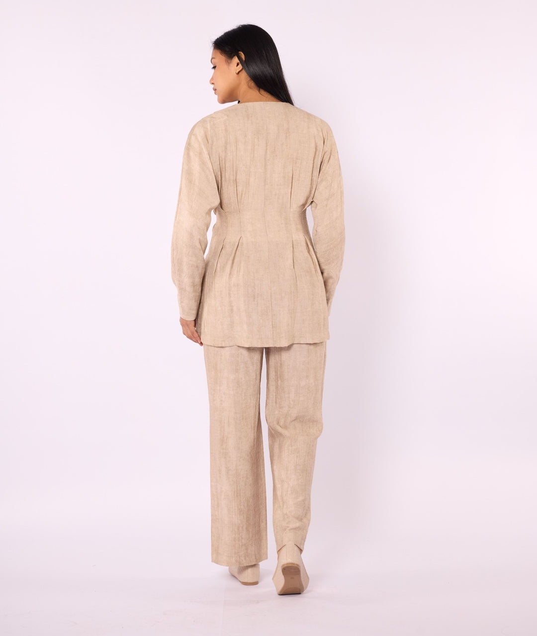Kimono Ceketli Pantolonlu İkili Takım