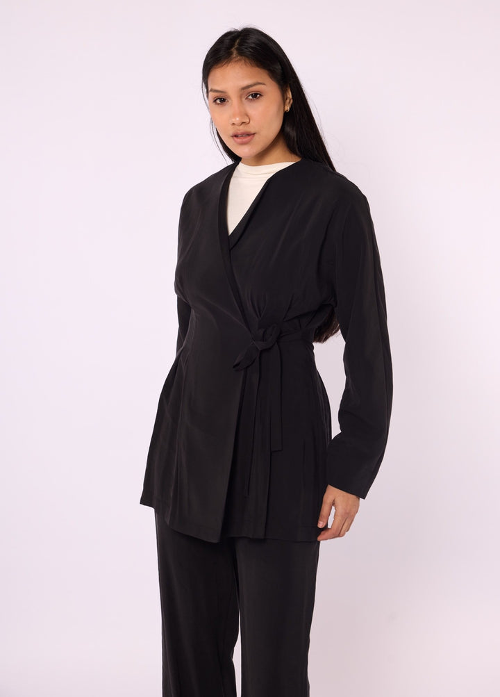Kimono Ceketli Pantolonlu İkili Takım