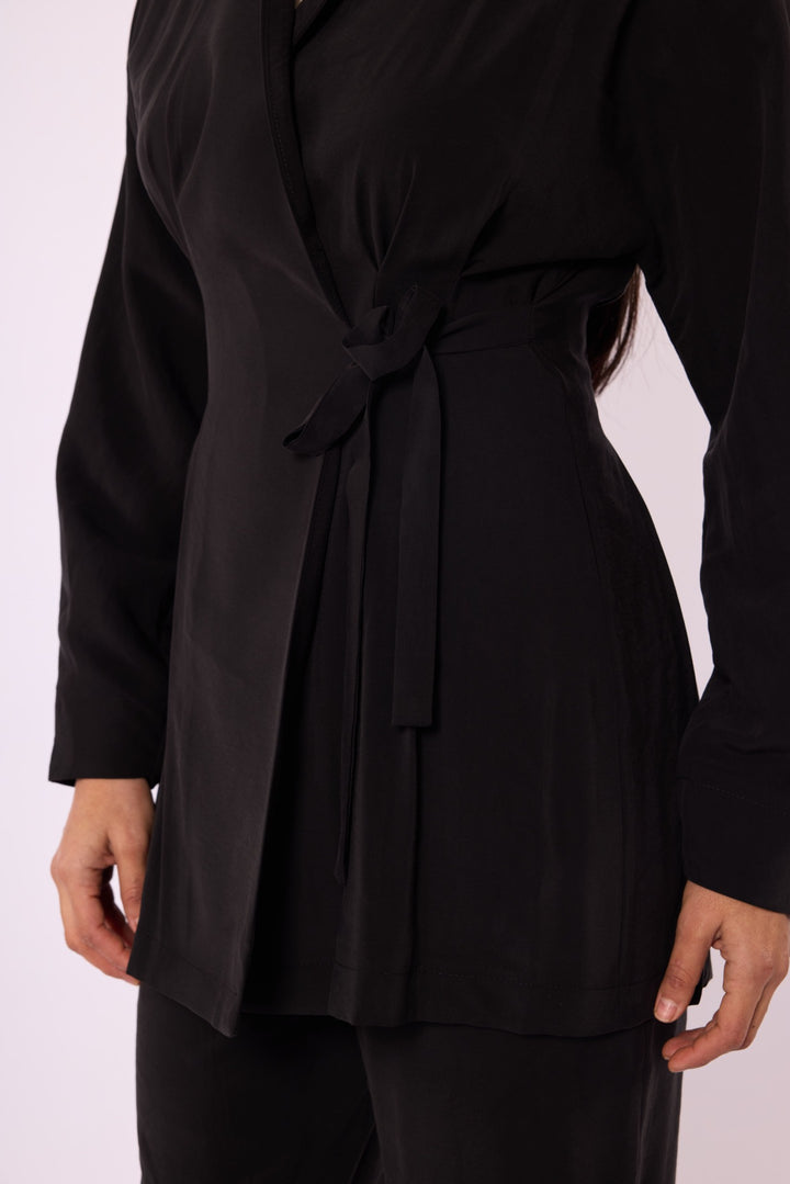 Kimono Ceketli Pantolonlu İkili Takım