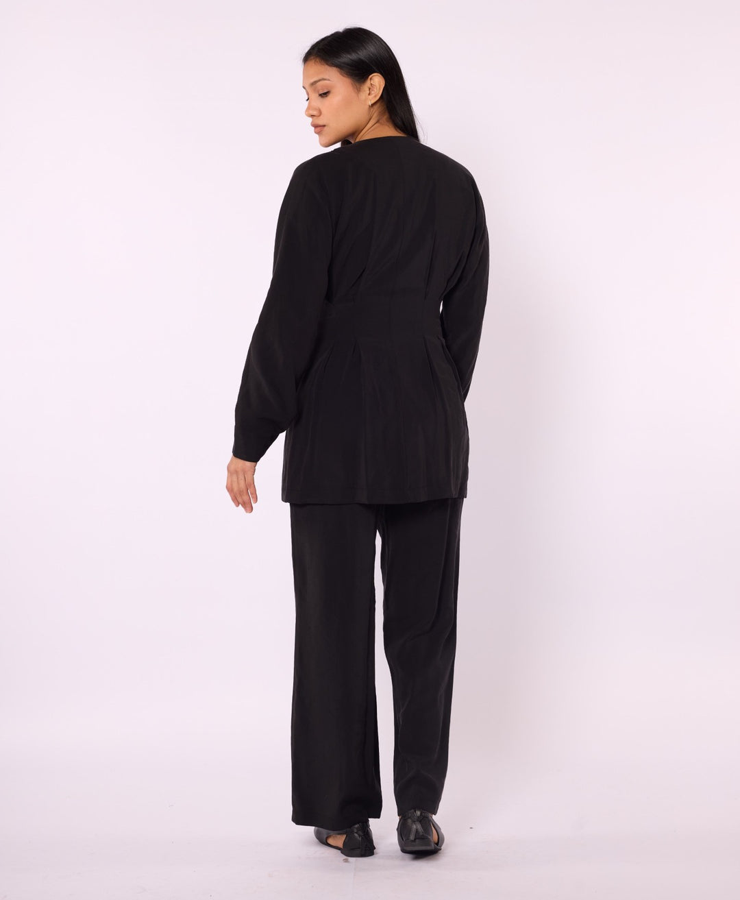 Kimono Ceketli Pantolonlu İkili Takım