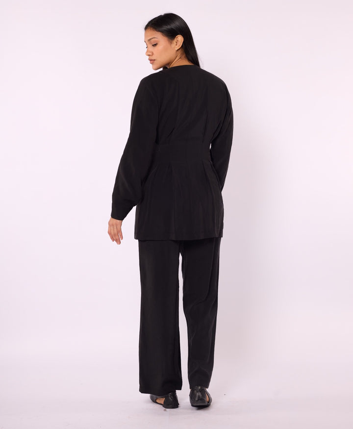 Kimono Ceketli Pantolonlu İkili Takım