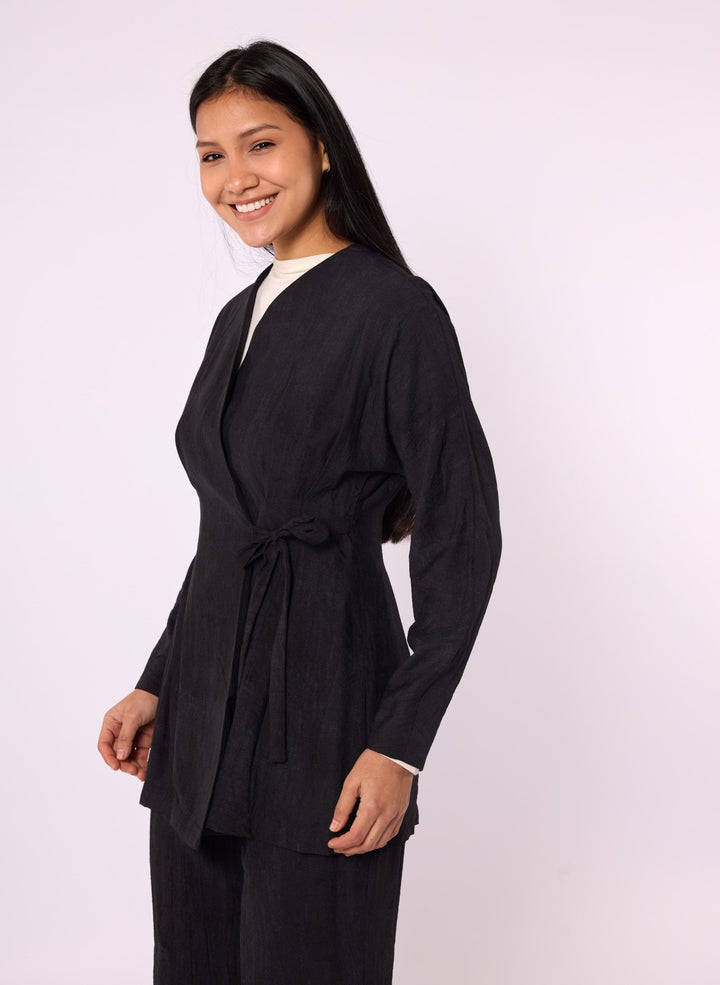 Kimono Ceketli Pantolonlu İkili Takım