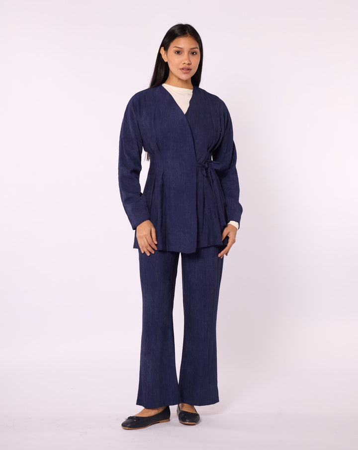 Kimono Ceketli Pantolonlu İkili Takım