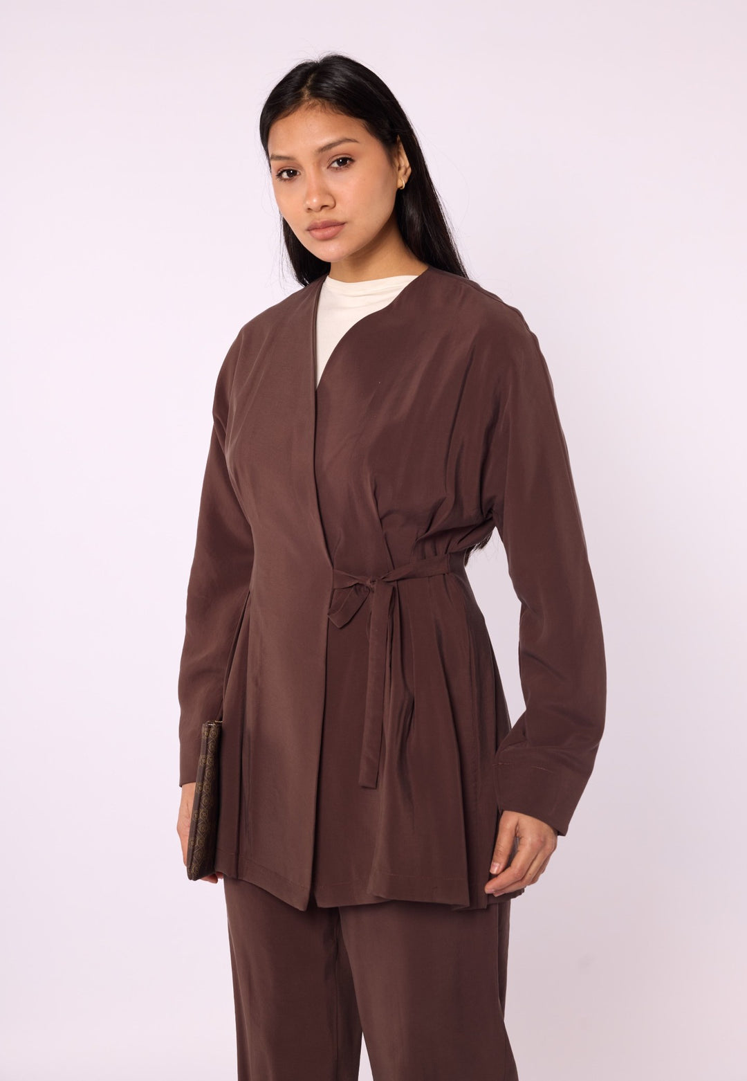 Kimono Ceketli Pantolonlu İkili Takım