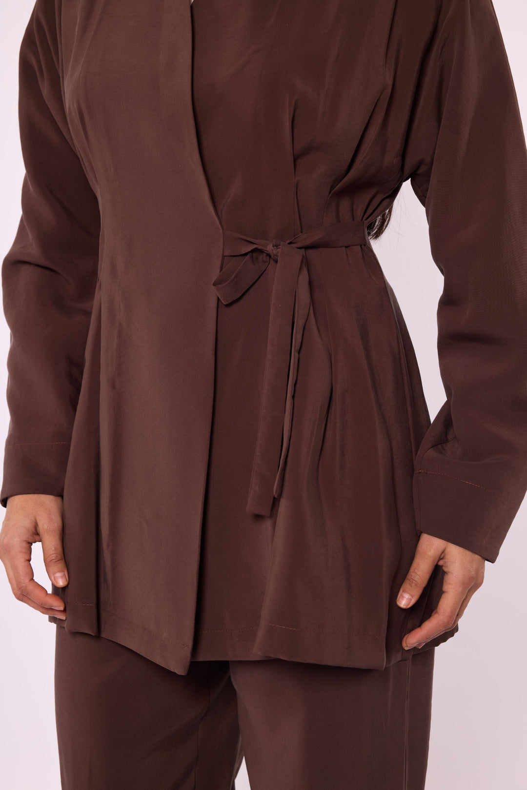 Kimono Ceketli Pantolonlu İkili Takım