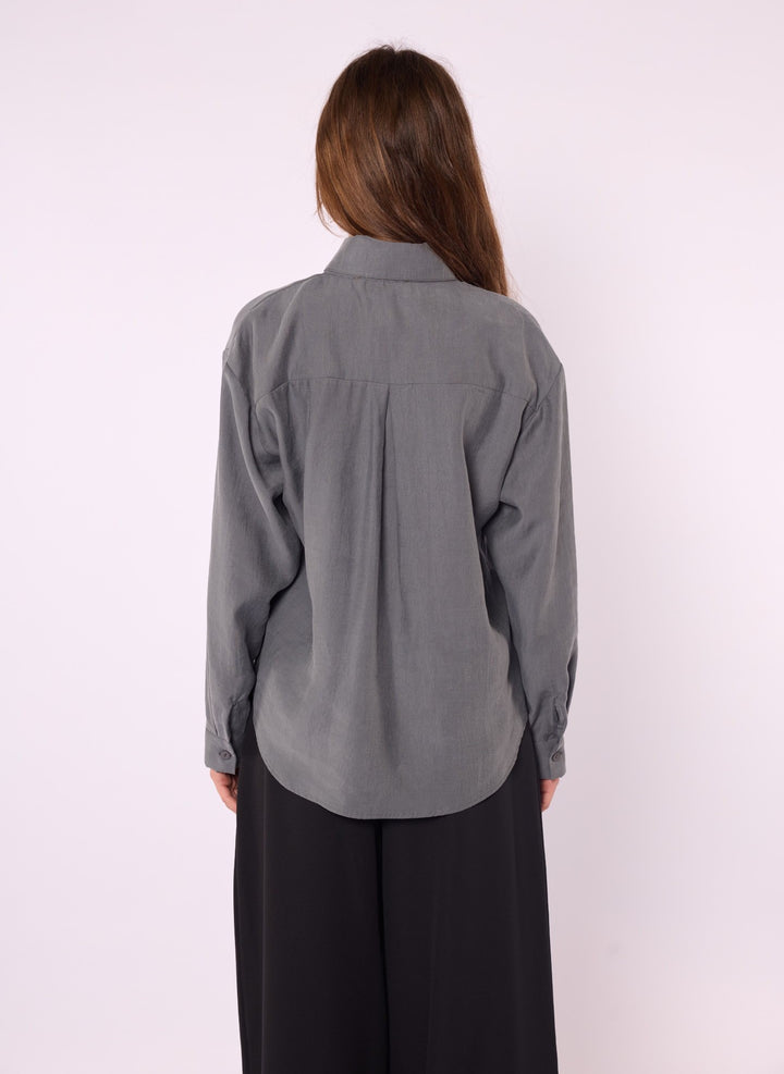 Fiyonk Detaylı Tencel Gömlek
