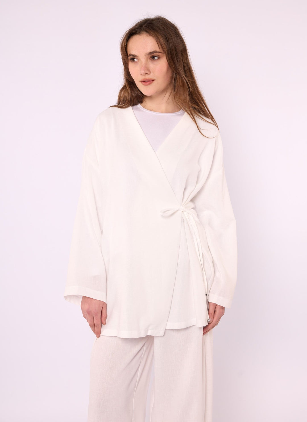 Kimono Ceketli Pantolonlu Takım