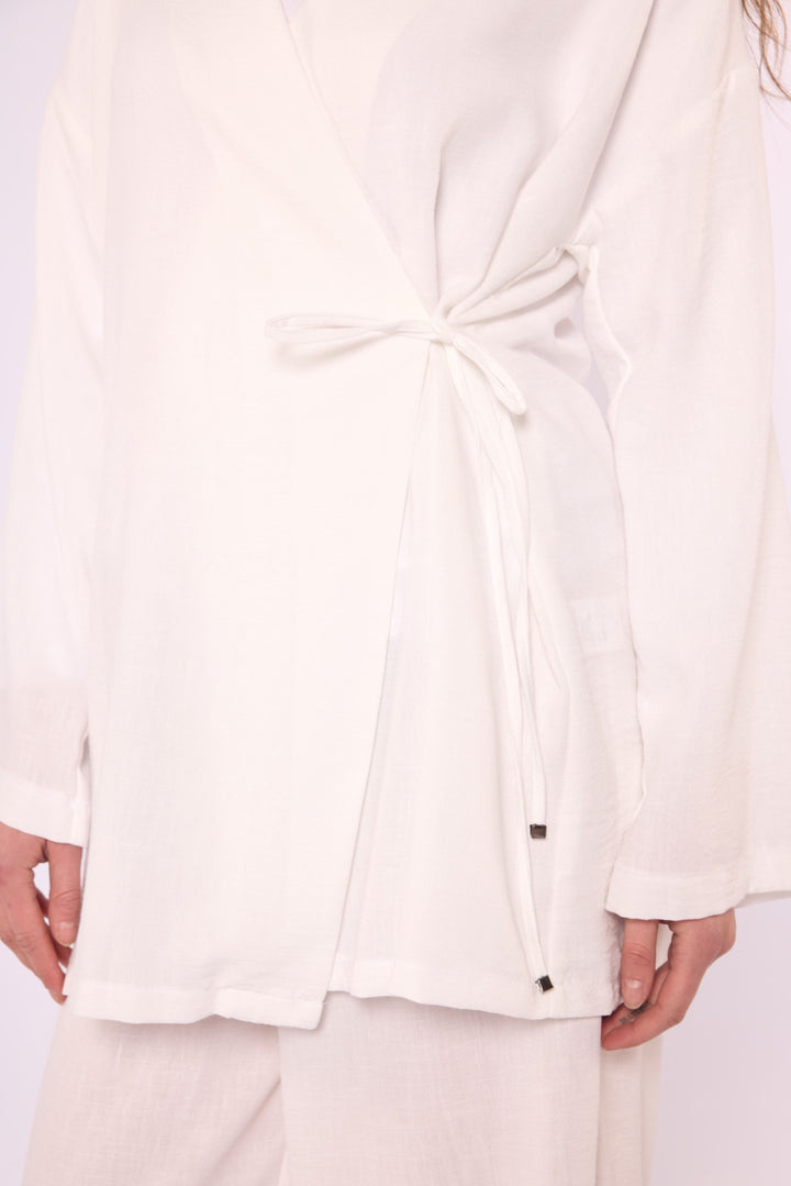 Kimono Ceketli Pantolonlu Takım
