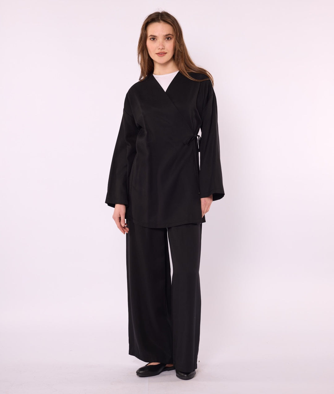 Kimono Ceketli Pantolonlu Takım