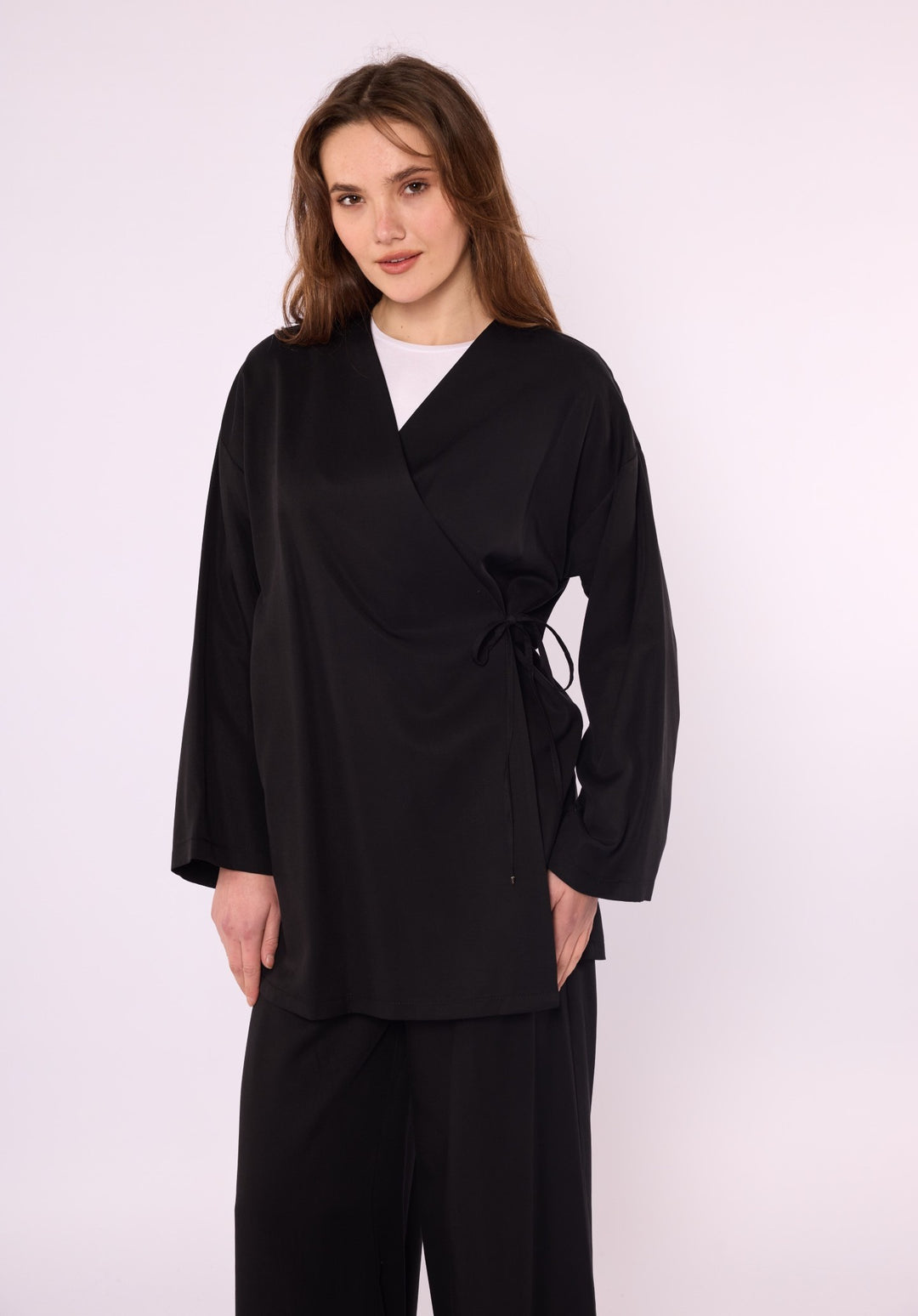 Kimono Ceketli Pantolonlu Takım