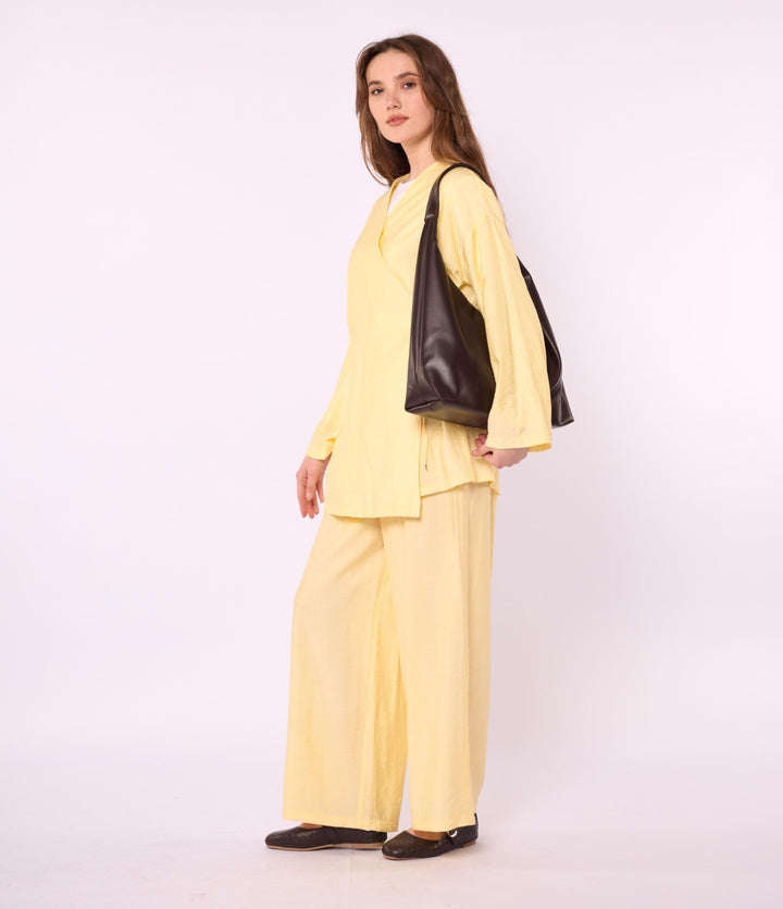 Kimono Ceketli Pantolonlu Takım