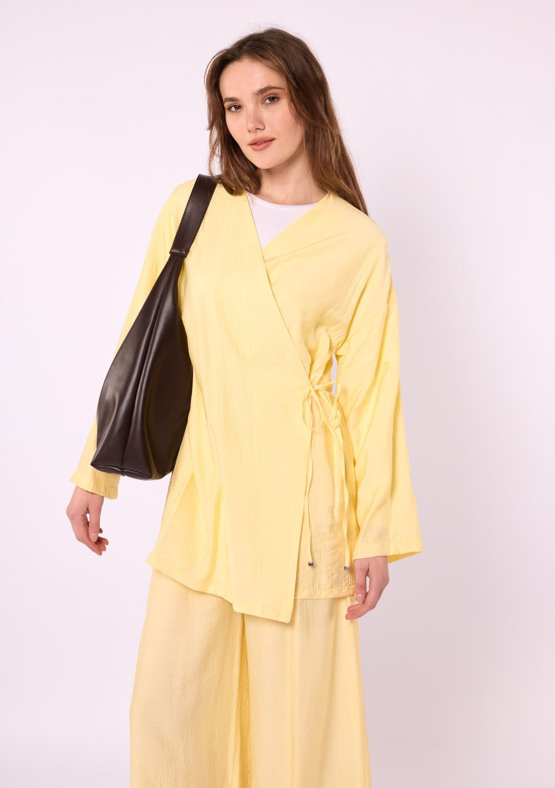 Kimono Ceketli Pantolonlu Takım