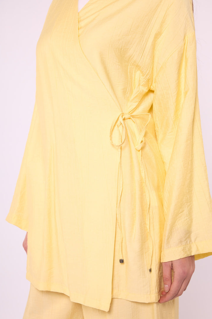 Kimono Ceketli Pantolonlu Takım