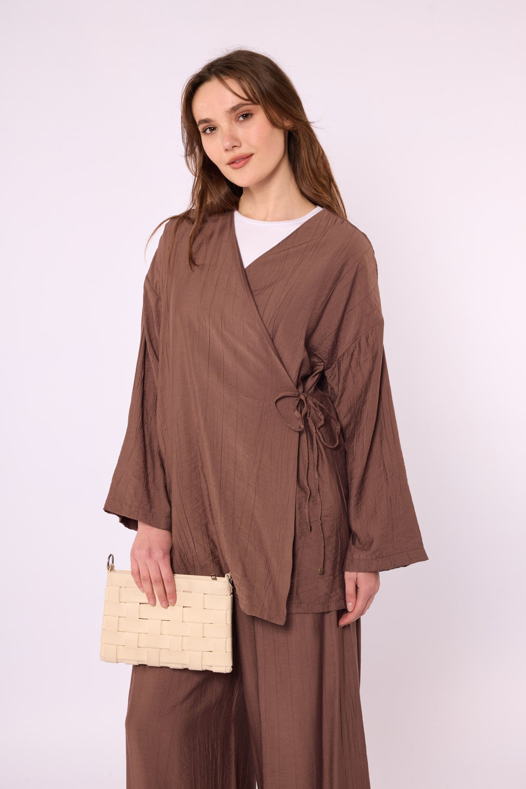 Kimono Ceketli Pantolonlu Takım