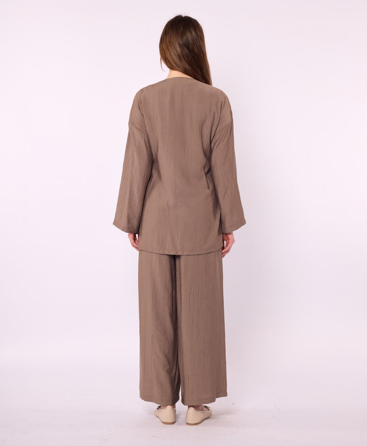Kimono Ceketli Pantolonlu Takım