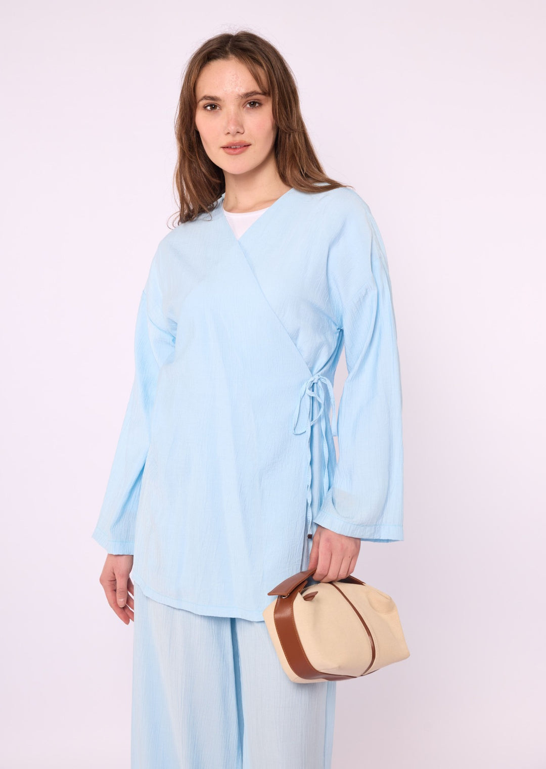 Kimono Ceketli Pantolonlu Takım