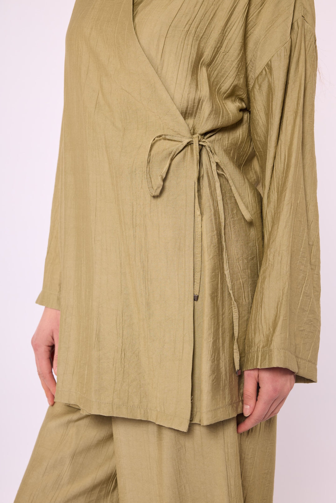 Kimono Ceketli Pantolonlu Takım