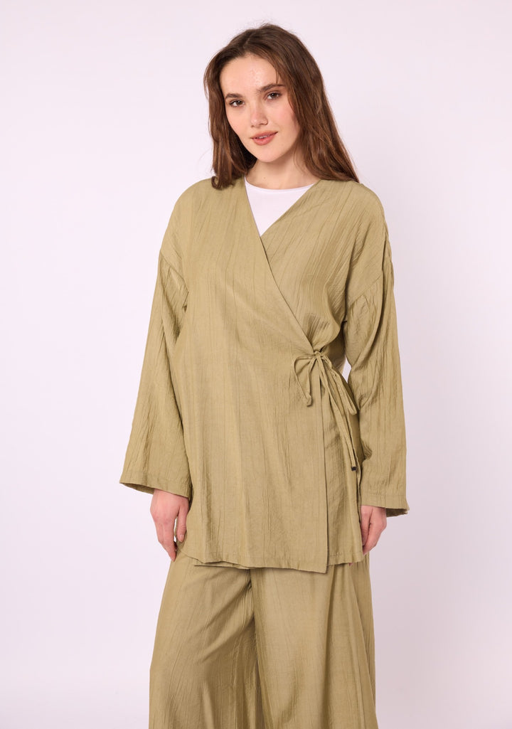 Kimono Ceketli Pantolonlu Takım