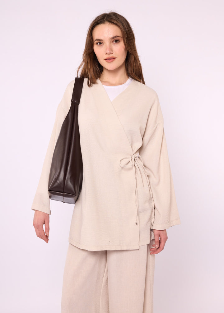 Kimono Ceketli Pantolonlu Takım