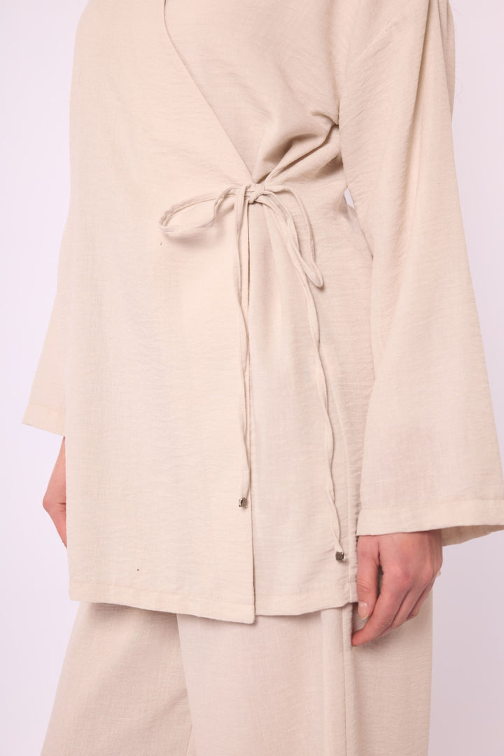 Kimono Ceketli Pantolonlu Takım