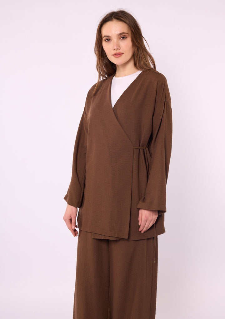 Kimono Ceketli Pantolonlu Takım