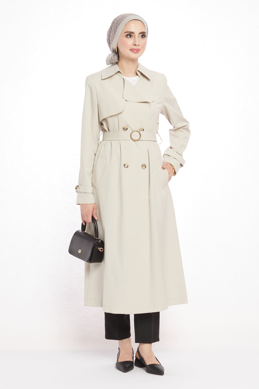 V Yaka Cepli Yazlık Astarsız Pardösü
