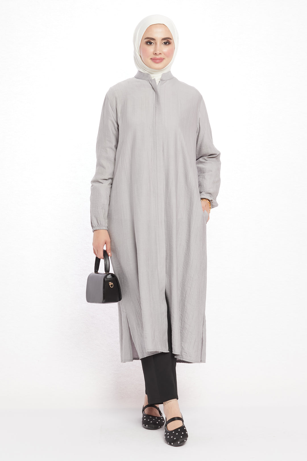 Hakim Yaka Basic Rahat Uzun Tunik