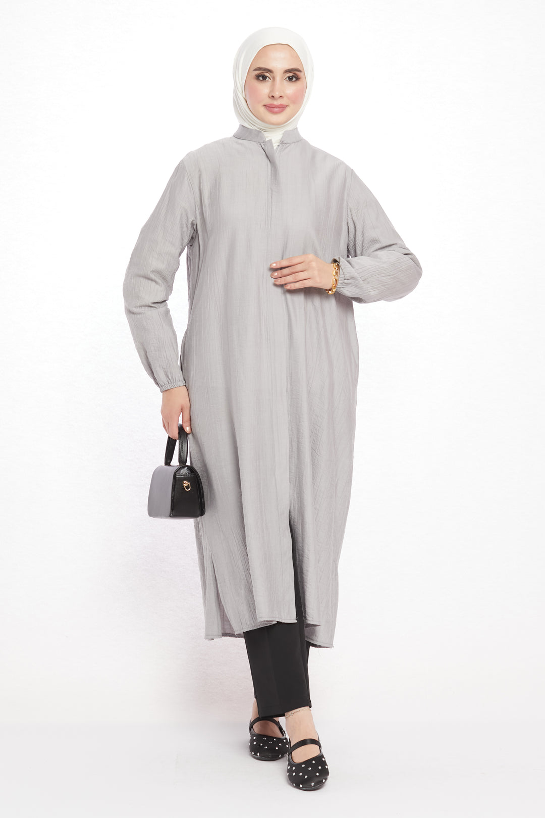 Hakim Yaka Basic Rahat Uzun Tunik