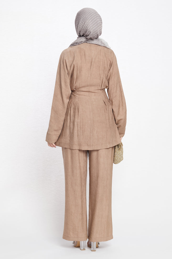Kimono Ceketli Pantolonlu İkili Takım