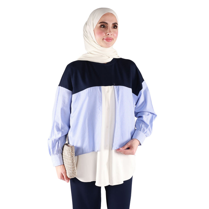 Gömlek Görünümlü Tunik Pantolonlu Takım