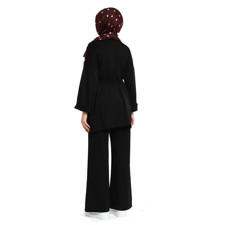 Oversize Pantolonlu Takım Bel Bağcıklı ve Kol Kat Detaylı ABACI Online Türkiye