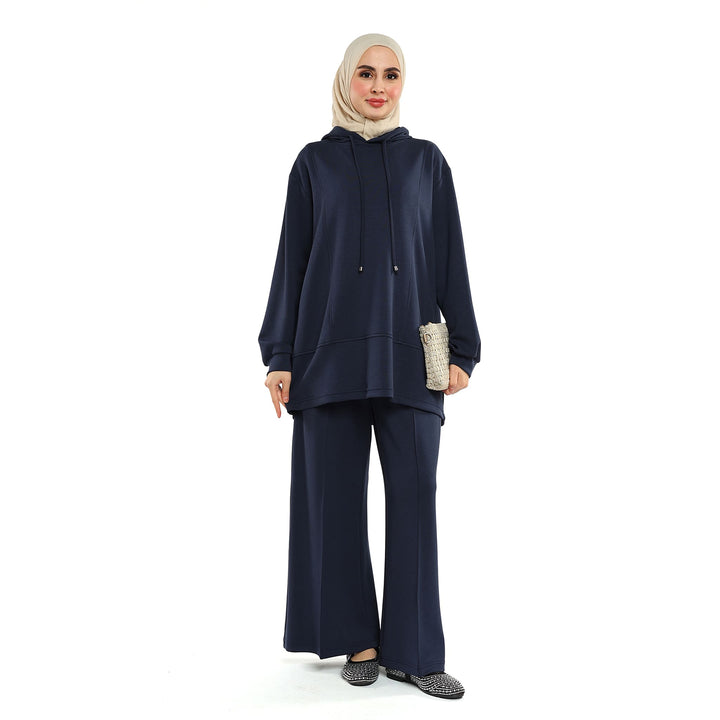 Modal Kumaş Kapüşonlu Pantolonlu Takım