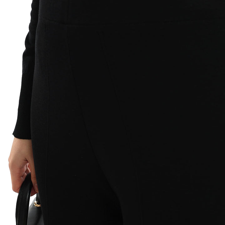 Beli Lastikli Düz Kesim Bol Paça Triko Pantolon ABACI Online Türkiye