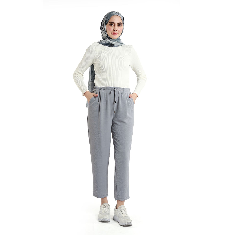 Bağcık Detaylı Lastikli Pantolon