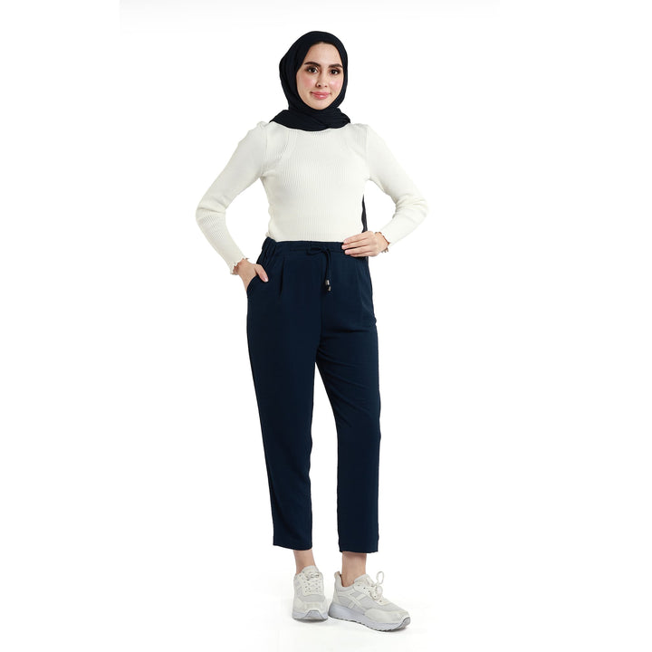 Bağcık Detaylı Lastikli Pantolon