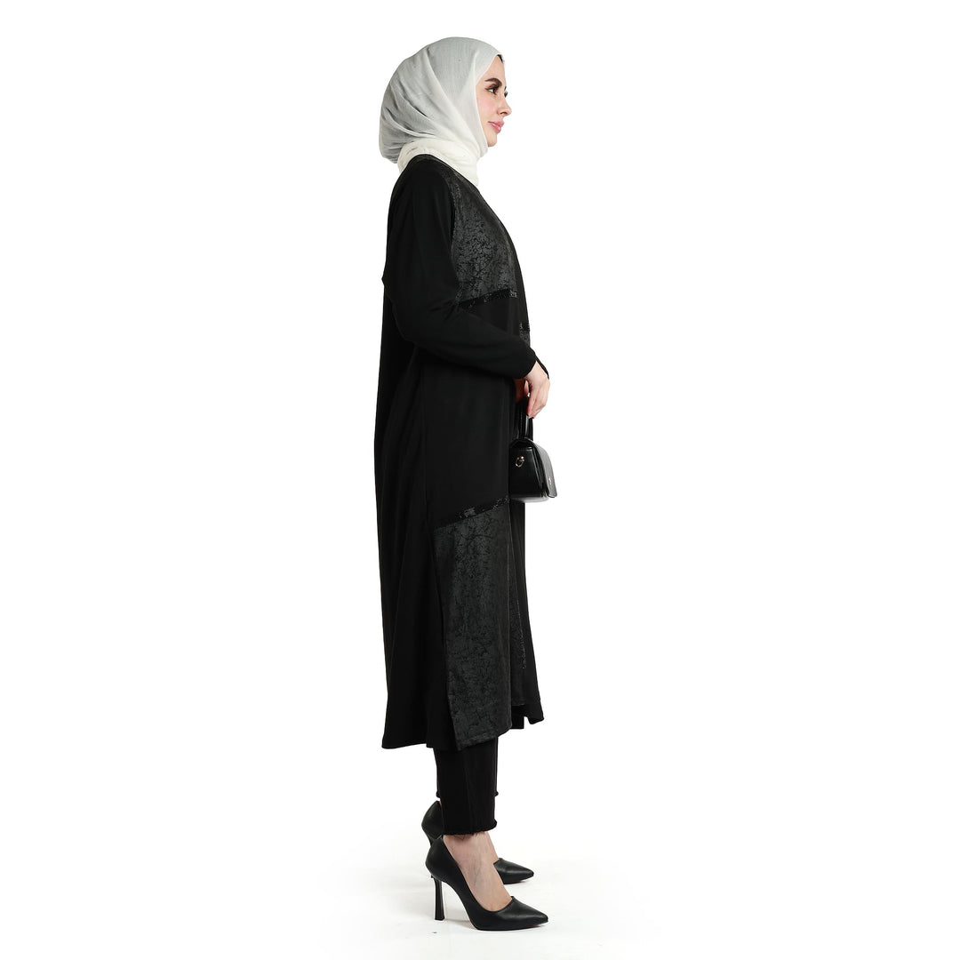Taş İşlemeli Asimetrik Elbise