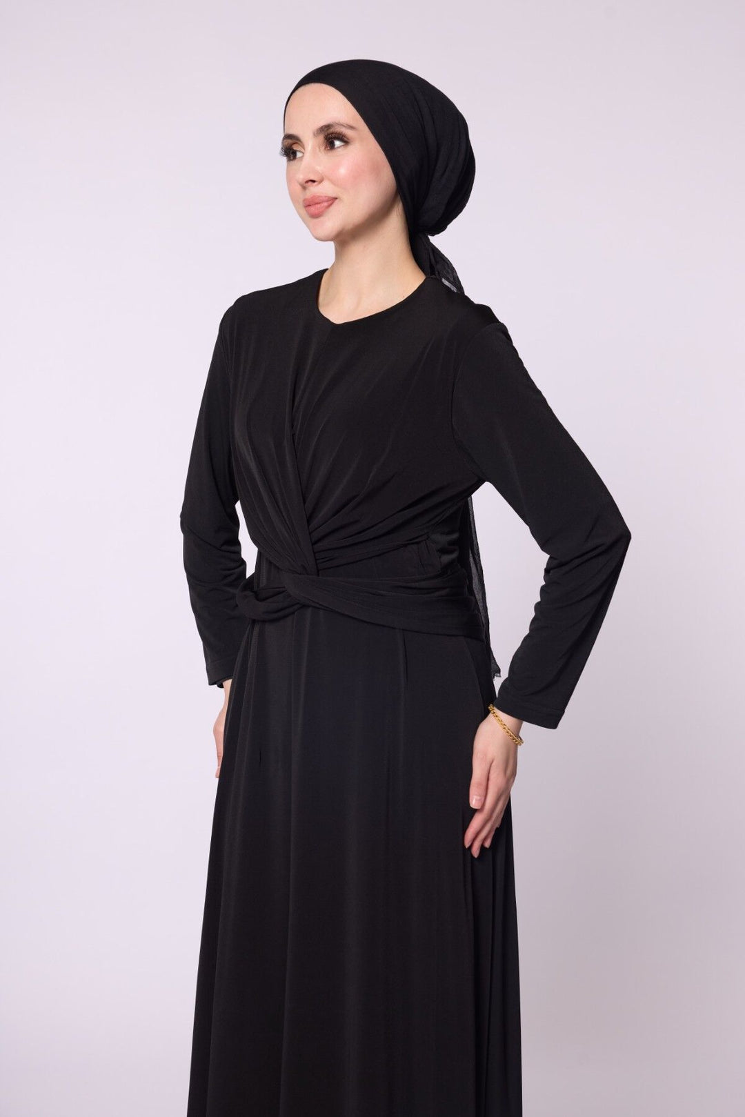 Çapraz Drape Detaylı Sandy Abiye