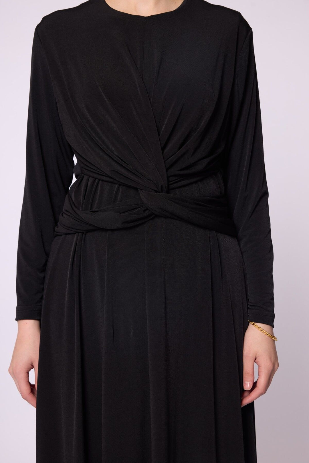 Çapraz Drape Detaylı Sandy Abiye