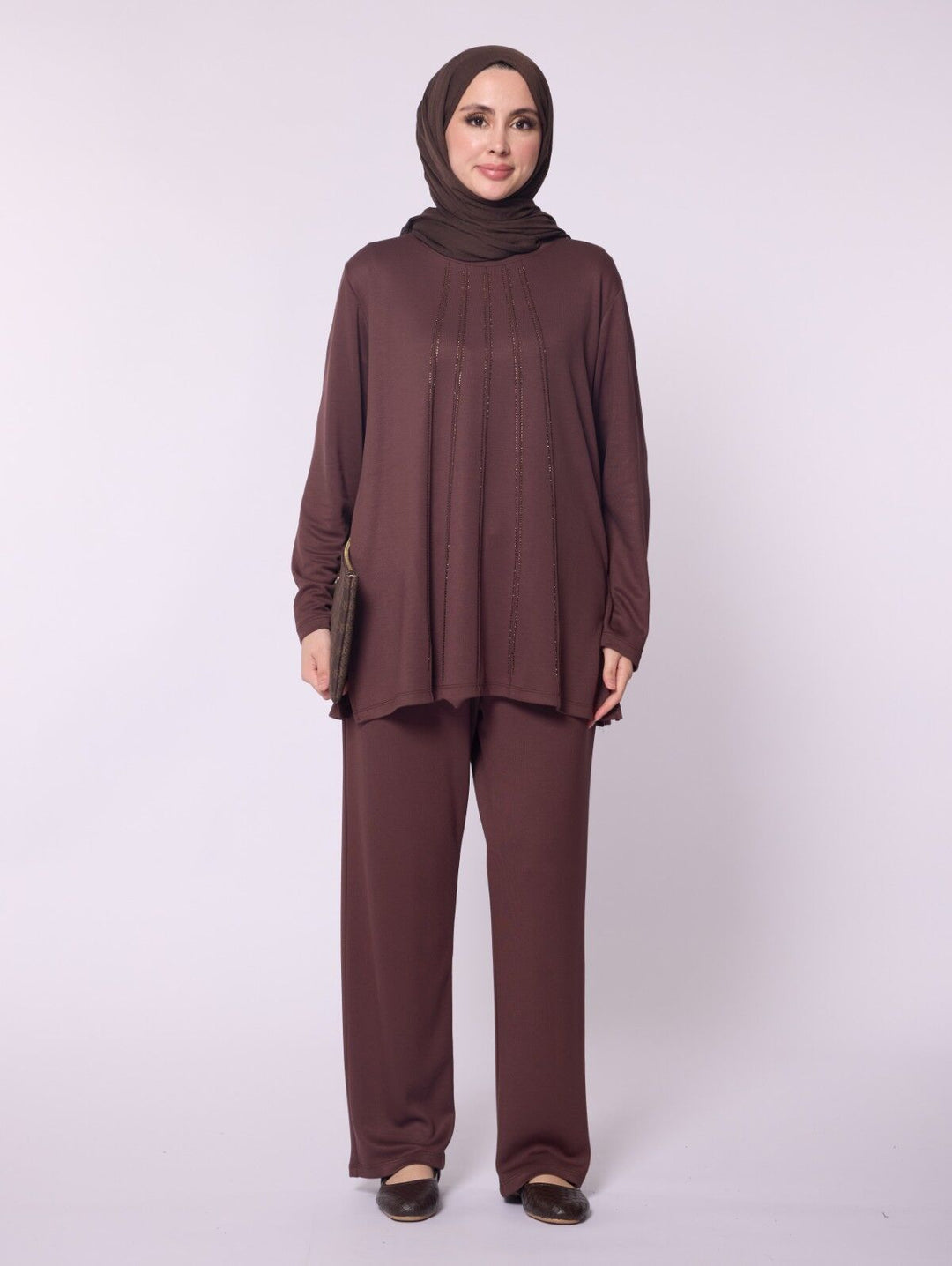 Çima ve Taş İşlemeli İkili Takım