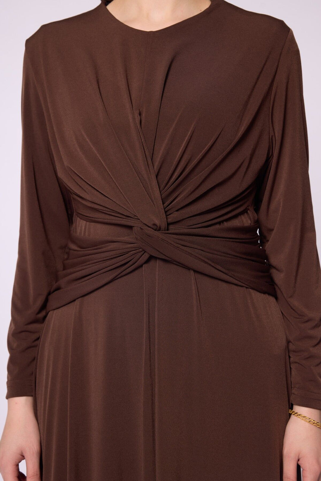 Çapraz Drape Detaylı Sandy Abiye
