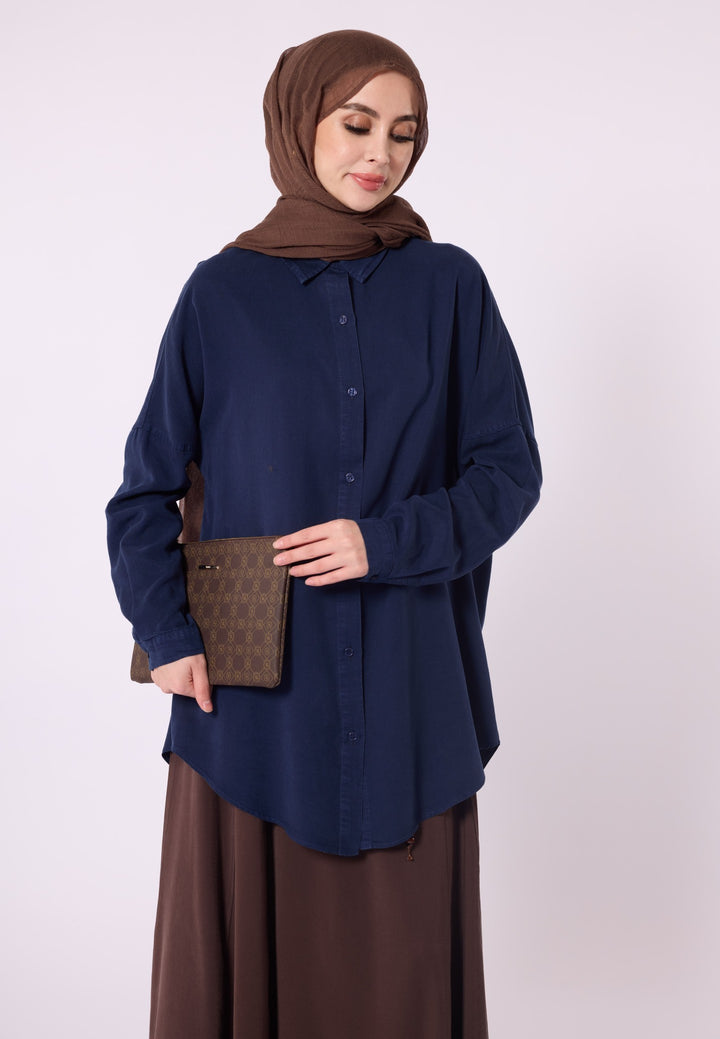 Polo Yaka Düşük Kol Tunik