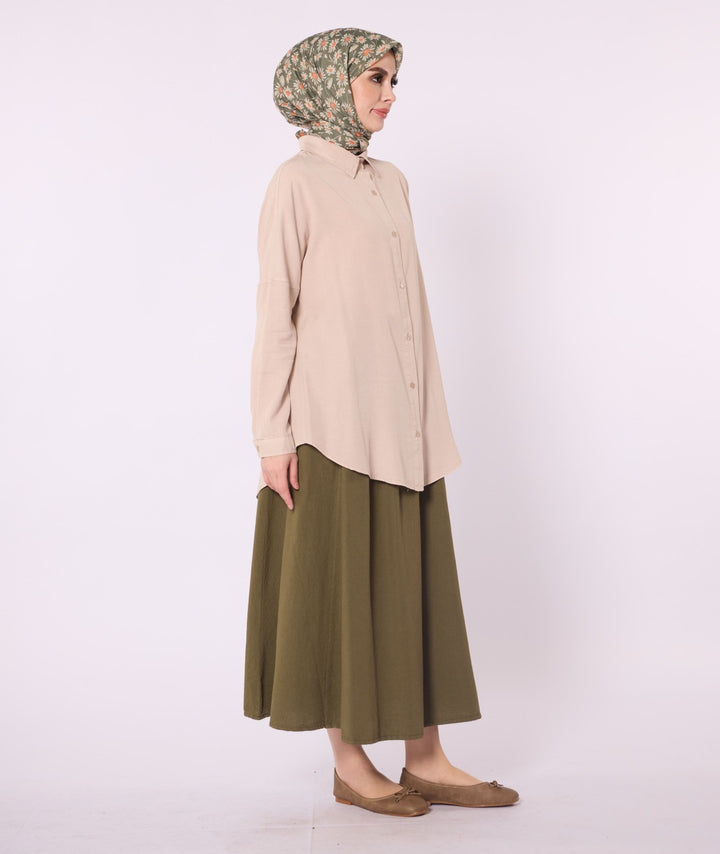Polo Yaka Düşük Kol Tunik