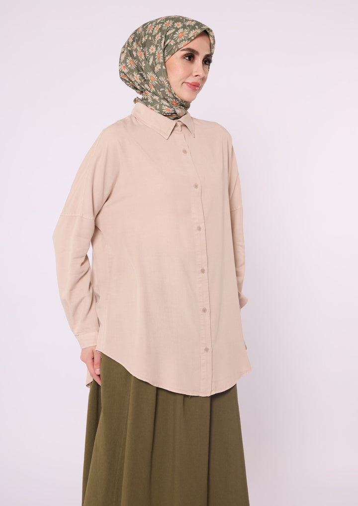 Polo Yaka Düşük Kol Tunik