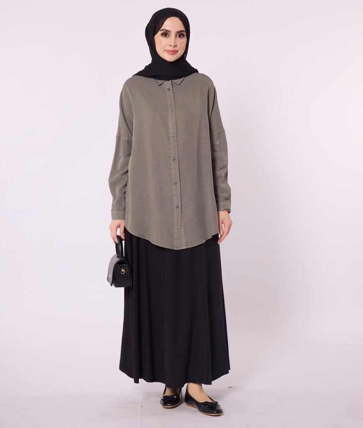 Polo Yaka Düşük Kol Tunik