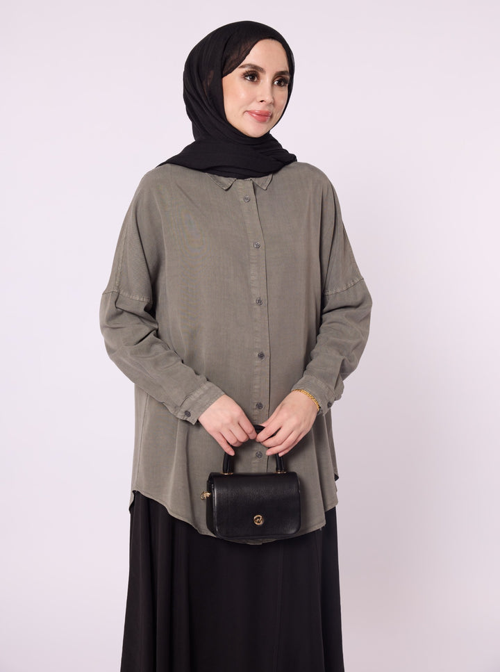 Polo Yaka Düşük Kol Tunik