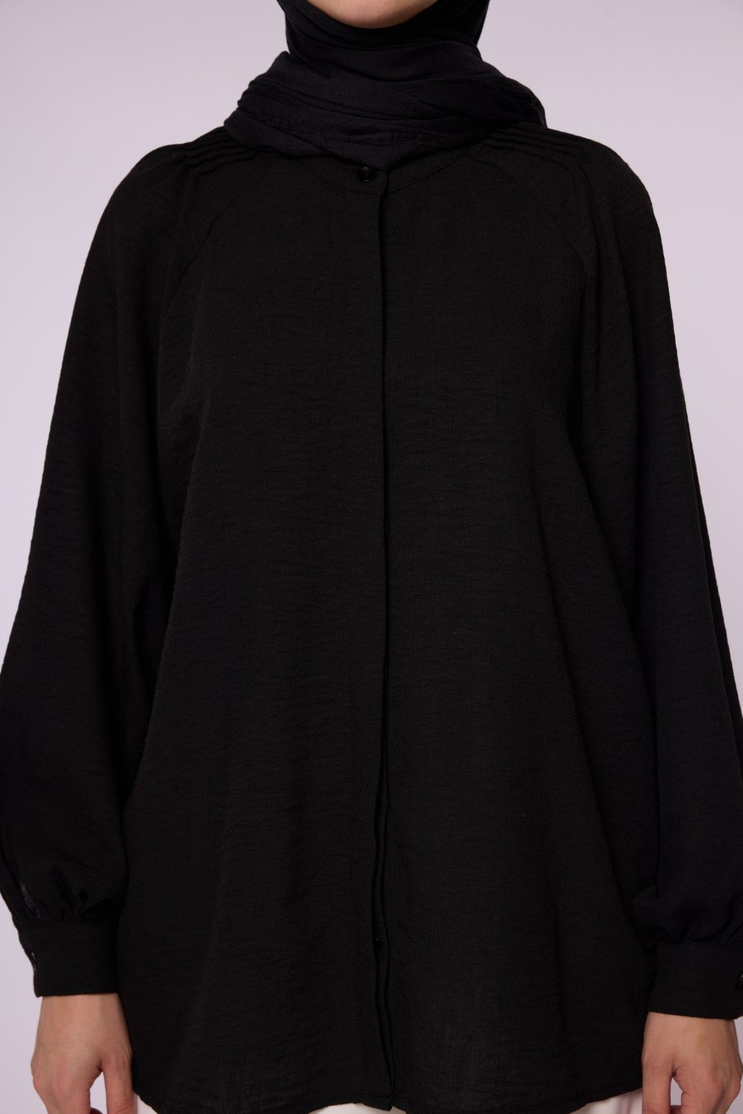 Reglan Kol Gizli Pat Tunik Gömlek